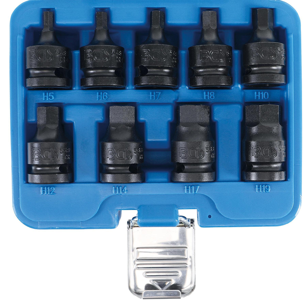 IMPACT BIT SOCKET SET | 12.5 MM (1/2") DRIVE | INTERNAL HEXAGON 5 - 19 MM | 9 PCS. (5485)