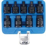 IMPACT BIT SOCKET SET | 12.5 MM (1/2") DRIVE | INTERNAL HEXAGON 5 - 19 MM | 9 PCS. (5485)