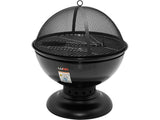 STEEL FIRE PIT WITH GRID 54CM (99717)