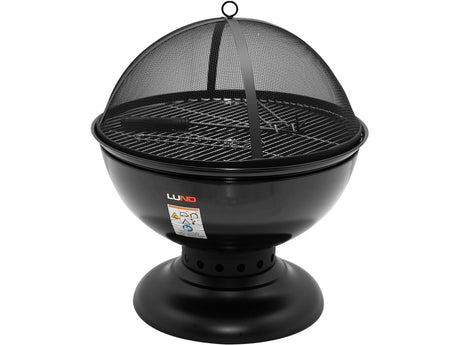 STEEL FIRE PIT WITH GRID 54CM (99717)