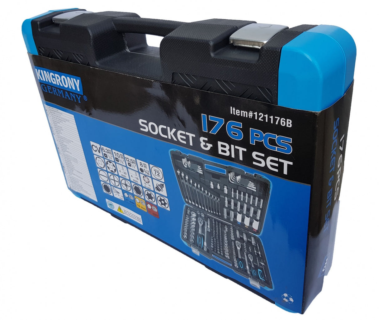 TOOL SET | 6.3 MM (1/4") / 10 MM (3/8") / 12.5 MM (1/2") | 176 PCS. (KR121176B)