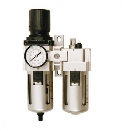 MOISTURE SEPARATOR, REGULATOR WITH PRESSURE GAUGE AND OILER 1/2" (LG-14)