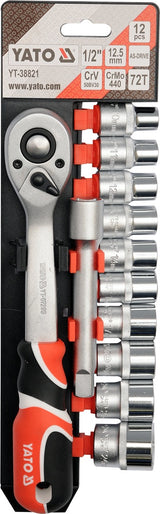 SOCKET SET 1/2" 12PCS (YT-38821)