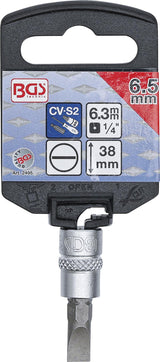 BIT SOCKET | 6.3 MM (1/4") DRIVE | SLOT SL 6.5 MM (2495)