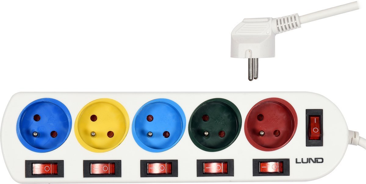 EXTENSION CORD W. GROUND W. SWITCH 4S 3M (72460)
