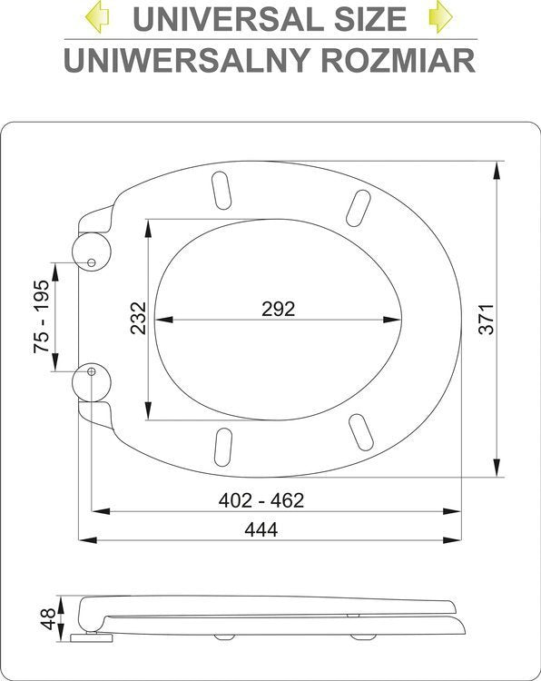 TOILET SEAT 2IN1 PP-O SOFT CLOSE (75471)