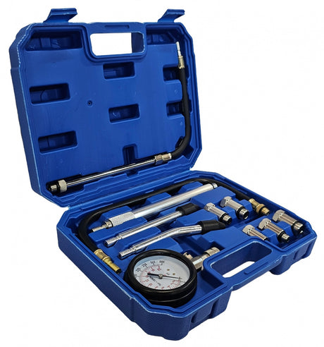 COMPRESSION TESTER PETROL | WITH EXTENDED ADAPTERS | 0-20 BAR (H06009)
