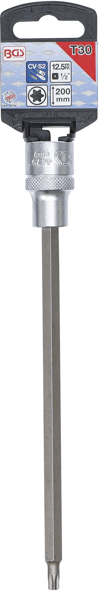 BIT SOCKET | 12.5 MM (1/2") DRIVE | T-STAR (FOR TORX) T30 (4479)