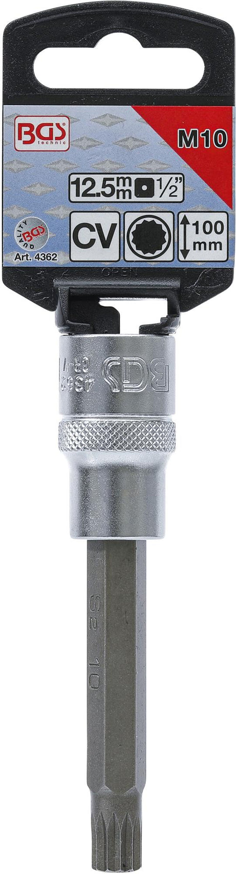Ruuvikärki presse-sovitettu hylyyn | pituus 100 mm | 12,5 mm (1/2") | Spline (XZN) | M10 (4362)