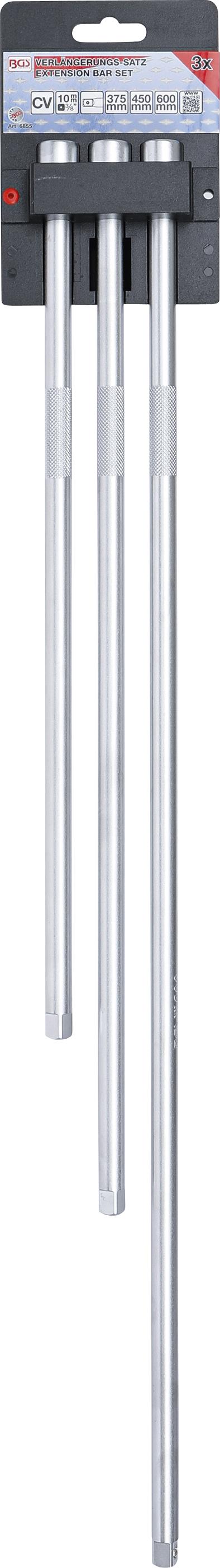 EXTENSION BAR SET | 10 MM (3/8") | 375 / 450 / 600 MM | 3 PCS. (6855)