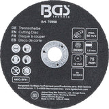 CUTTING DISC SET | FOR STAINLESS STEEL | Ø 75 X 1.0 X 10 MM | 5 PCS. (70998)