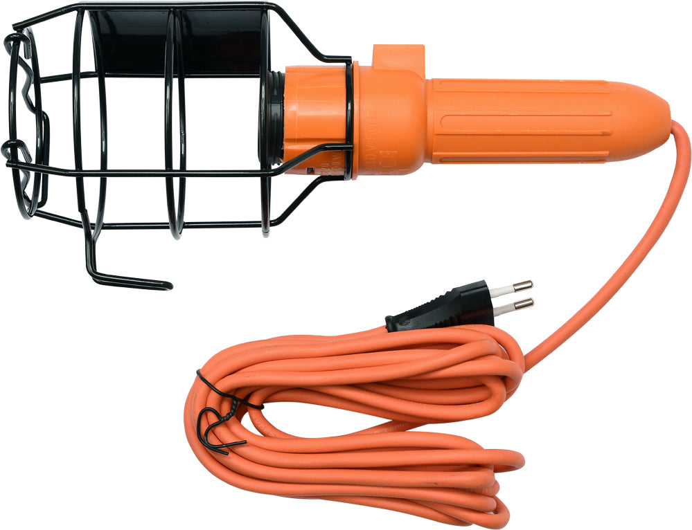 WORK LAMP "PRACTIC" 230V, 100W, METAL GRILL, SWITCH, 5 M CABLE (82713)
