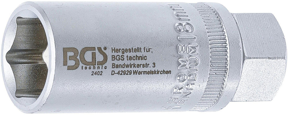SPARK PLUG SOCKET, HEXAGON | 12.5 MM (1/2") DRIVE | 18 MM (2402)