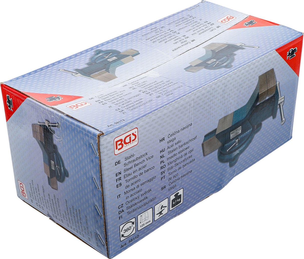 STEEL BENCH VICE | FORGED | 125 MM JAWS (58112)