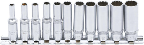 SOCKET SET, 12-POINT, DEEP | 6.3 MM (1/4") DRIVE | 4 - 13 MM | 11 PCS. (5251)