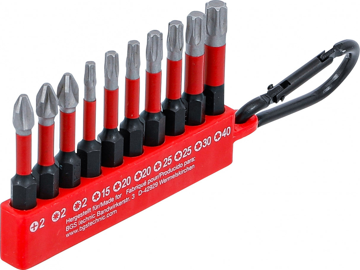 TORSION BIT SET | 6.3 MM (1/4") DRIVE | 10 PCS. (20818)