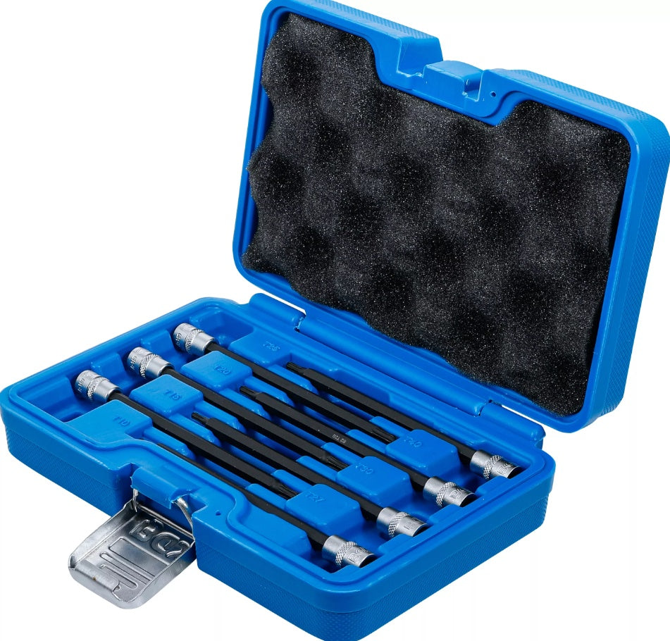 BIT SOCKET SET | 6.3 MM (1/4") DRIVE | T-STAR (FOR TORX) T10 - T50 | 9 PCS. (8618)