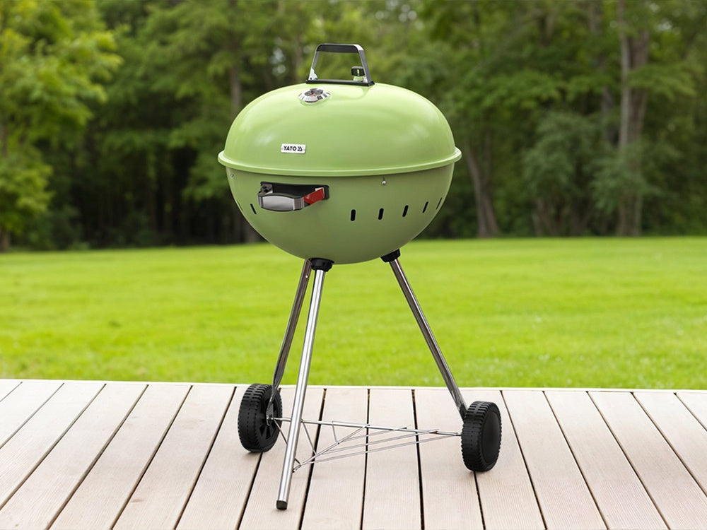 CHARCOAL BBQ, ROUNDED, 54CM GREEN (YG-20303)