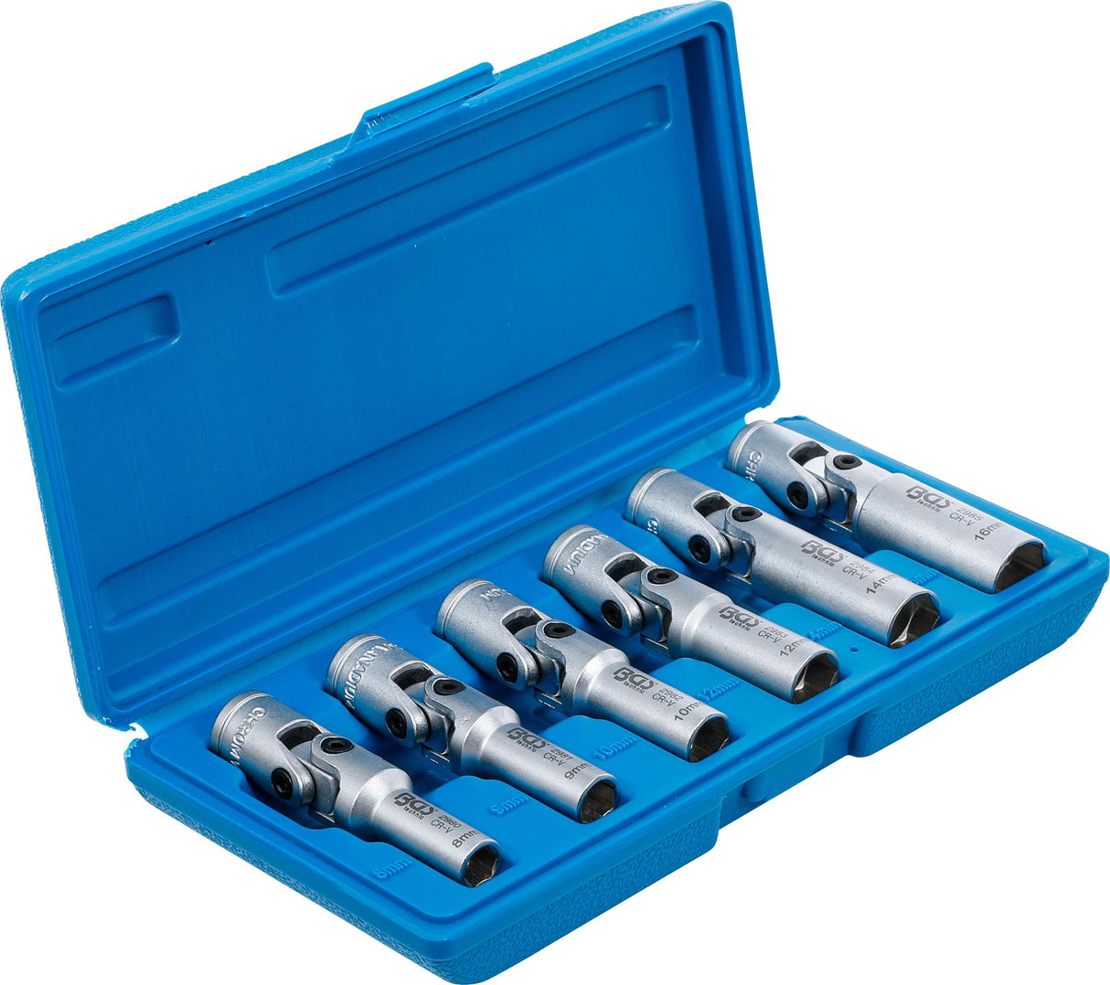 UNIVERSAL JOINT GLOW PLUG SET, HEXAGON | 10 MM (3/8") DRIVE | 8-16 MM | 6 PCS. (2990)
