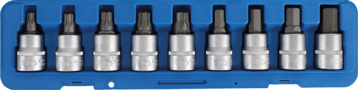 BIT SOCKET SET | 20 MM (3/4") DRIVE | INTERNAL HEXAGON T-STAR (FOR TORX) | 9 PCS. (5189)