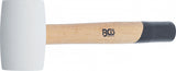 RUBBER MALLET | HICKORY HANDLE | WHITE HEAD | Ø 48 MM | 250 G (70138)
