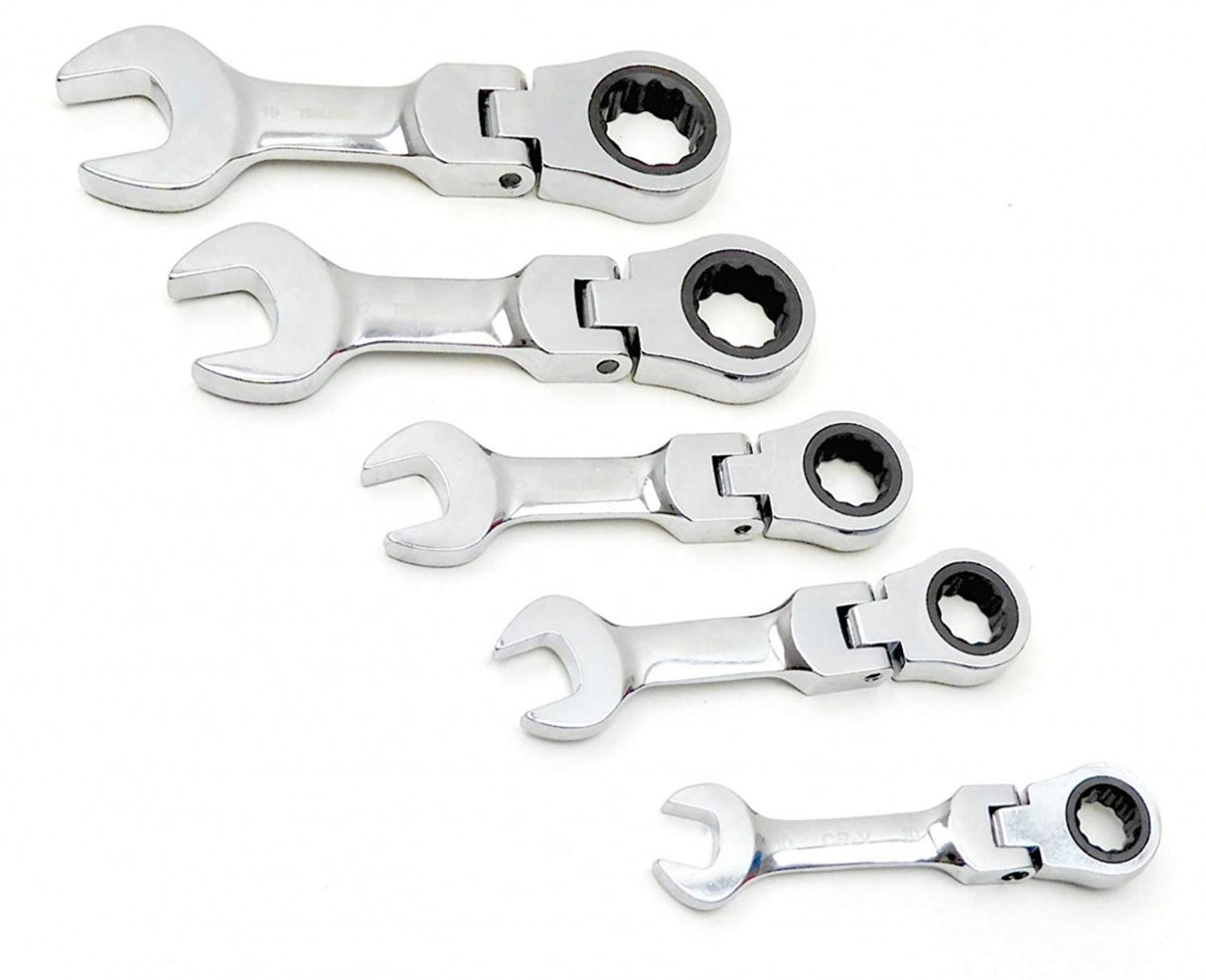 OFFSET RATCHET WRENCHES | FLEX HEAD | 10/12/13/17/19 MM | 5 PCS. (RP5)