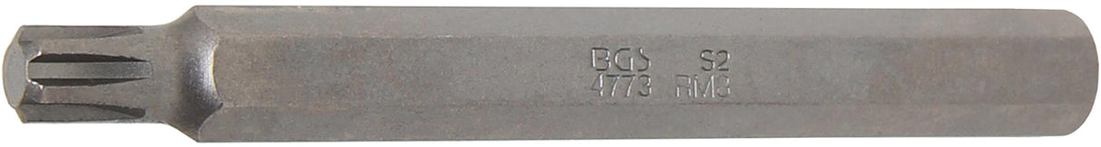 BIT | LENGTH 100 MM | 10 MM (3/8") DRIVE | SPLINE (FOR RIBE) M8 (4773)