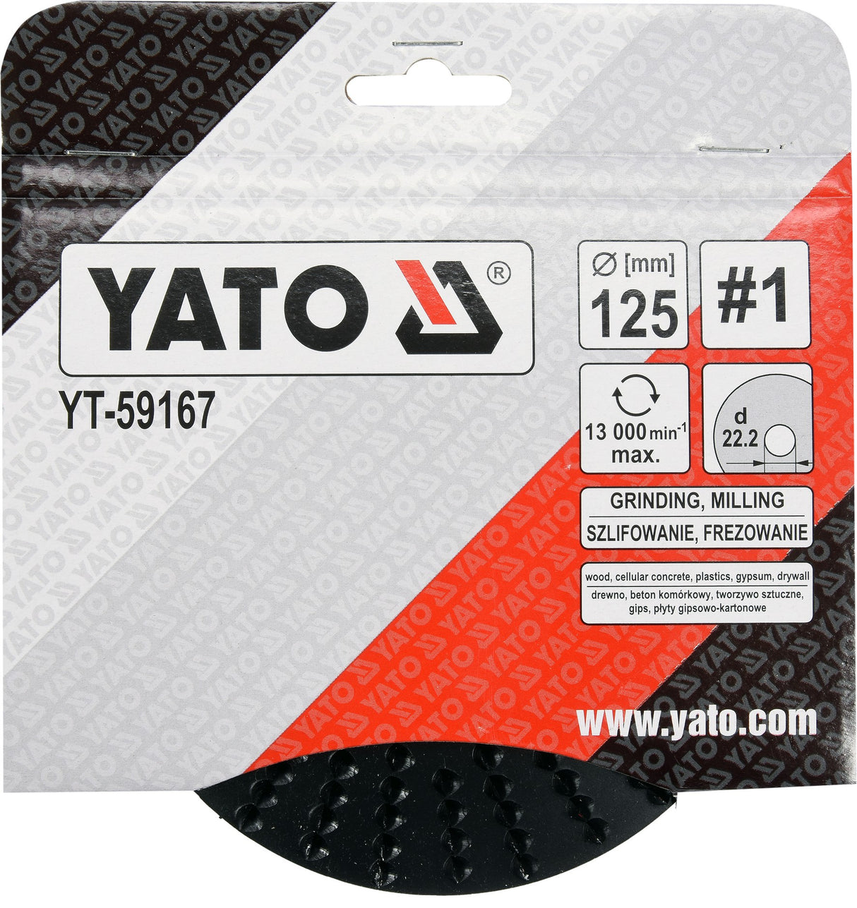 TAPERED RASP DISC 125MM NO1 (YT-59167)