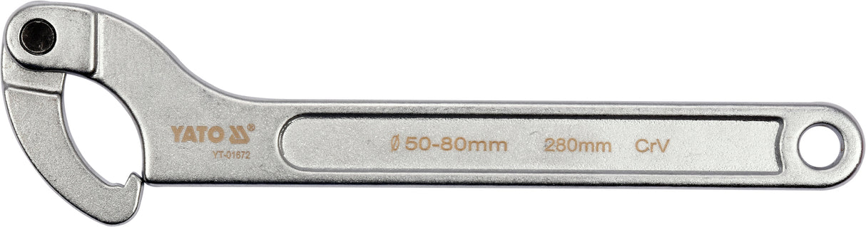 FLEXIBLE HOOK CLAW WRENCH 50-80 MM (YT-01672)