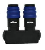 AIR DISTRIBUTOR WITH 2 SOCKETS STRAIGHT 1/4" (TSC-2)