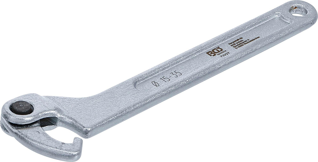 ADJUSTABLE HOOK WRENCH WITH NOSE | 15 - 35 MM (73227)