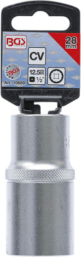 SOCKET, 12-POINT, DEEP | 12.5 MM (1/2") DRIVE | 28 MM (10689)