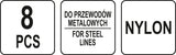 STEEL LINE CLAMPS 8 PCS (YT-08391)