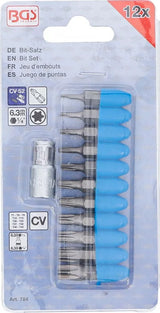 BIT SET | 6.3 MM (1/4") DRIVE | T-STAR (FOR TORX) | 11 PCS. (784)