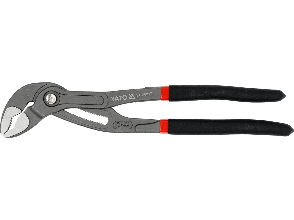PLUMBING PLIERS FOR LARGER DIAMETER PIPES | PUSH-BUTTON LOCKING | 300 MM (YT-20897)