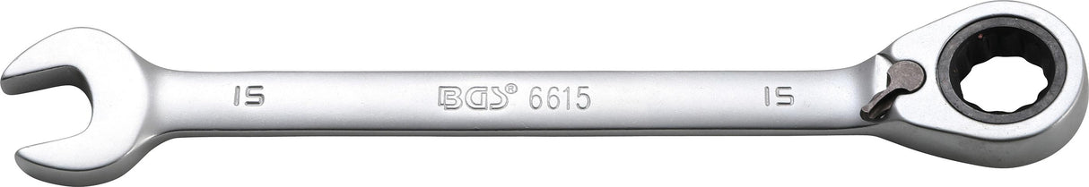 RATCHET COMBINATION WRENCH | REVERSIBLE | 15 MM (6615)