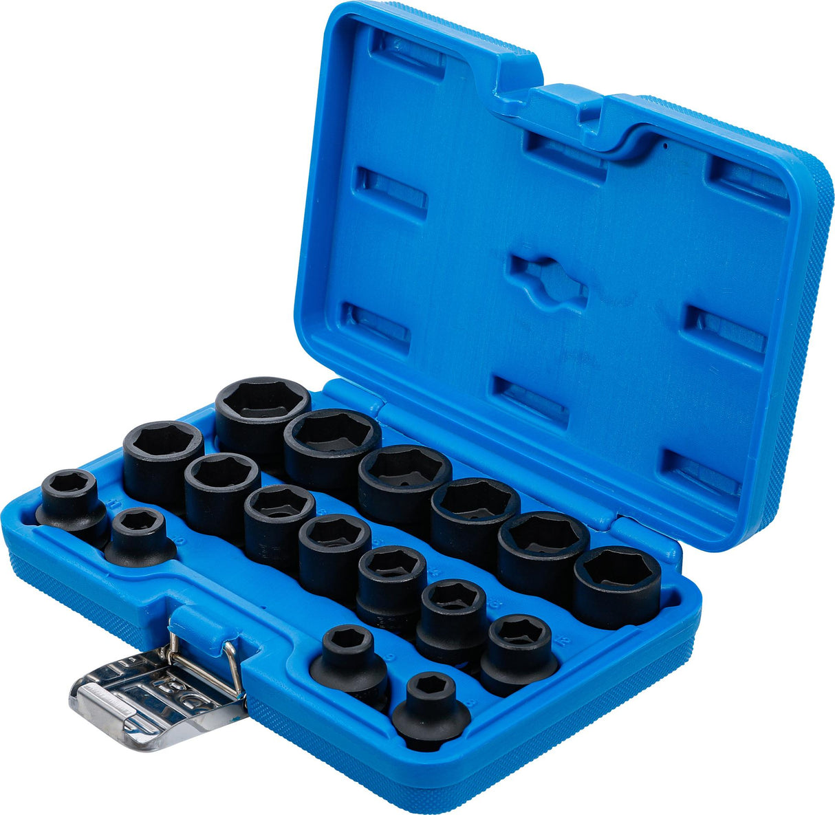 IMPACT SOCKET SET, HEXAGON, EXTRA FLAT | 12.5 MM (1/2") DRIVE | 8 - 24 MM | 17 PCS. (9286)