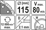 DIAMOND BLADE SEGMENTED - HS 115 (YT-6002)