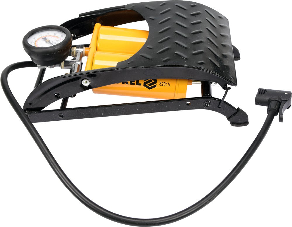 FOOT PUMP DOUBLE CYLINDER W. GAUGE (82015)