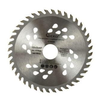 DISC FOR WOOD | WITH HOLES | 125 MM X 40T X 22.2 MM (ES12540H)