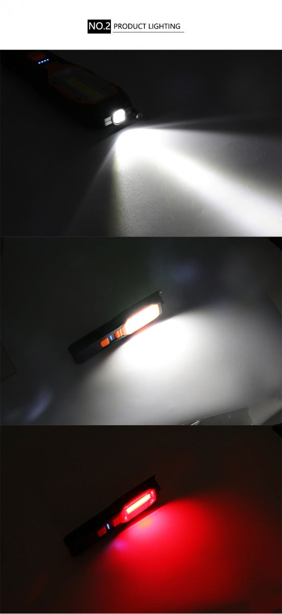WORK LAMP RECHARGEABLE | 5W COB LED | USB | 280+80 LM | WITH MAGNETIC GRABBER (YD-6302B)