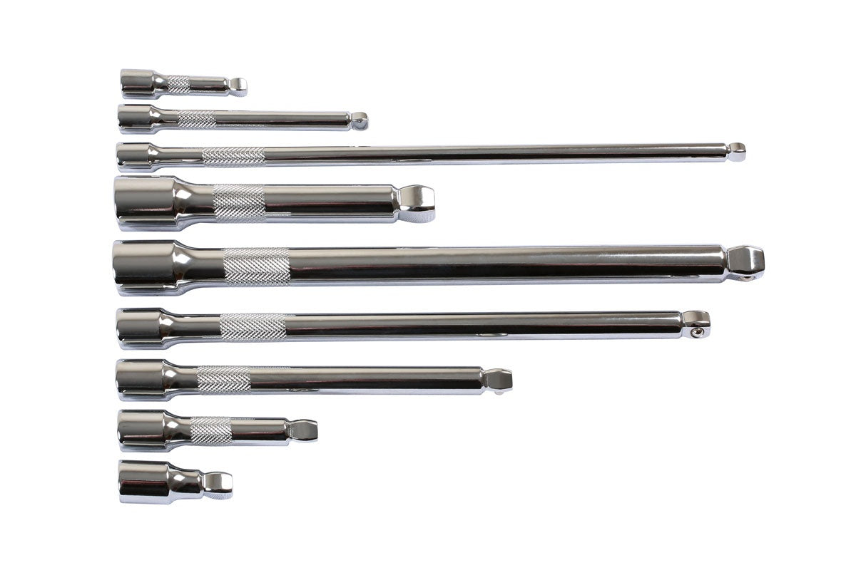 EXTENSION BAR SET | FLEX HANDLE | 6.3 MM (1/4") / 10 MM (3/8") / 12.5 MM (1/2") | 9 PCS. (KD146)