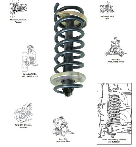 SHOCK ABSORBER SPRING COMPRESSORS MERCEDES "STAHLBERG" (H1801)