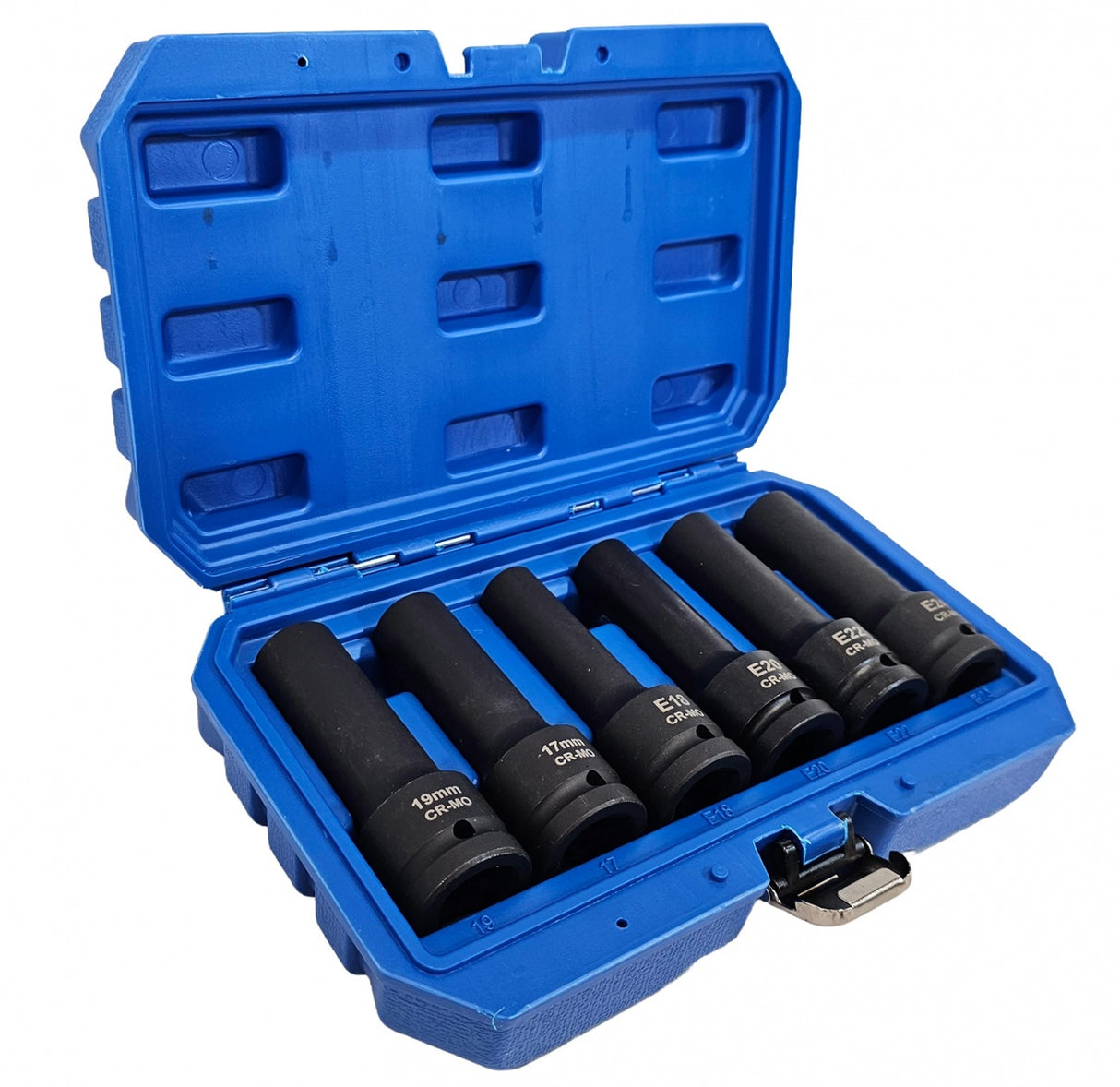 LONG IMPACT SOCKET SET E-TYPE AND TWELVE-POINT | 20 MM (3/4") | 6 PCS. (SK3410)