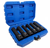 LONG IMPACT SOCKET SET E-TYPE AND TWELVE-POINT | 20 MM (3/4") | 6 PCS. (SK3410)