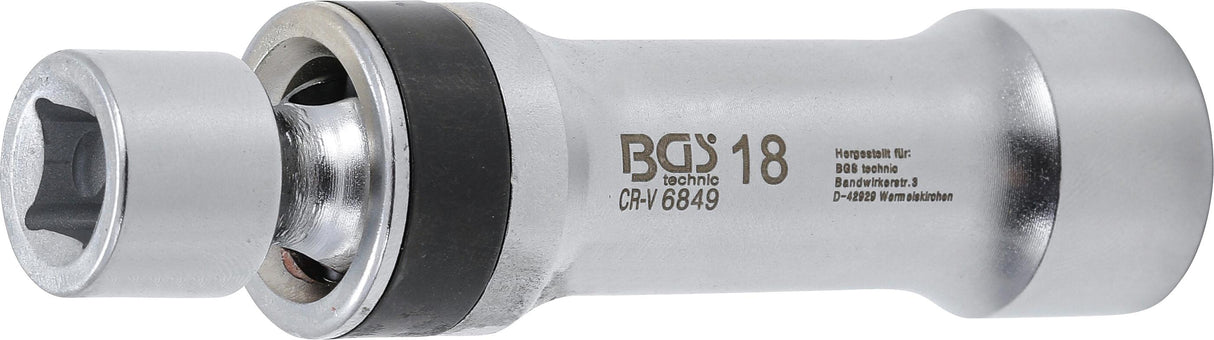 SPARK PLUG SOCKET, 12-POINT, WITH RETAINING SPRING | 10 MM (3/8") DRIVE | 18 MM (6849)