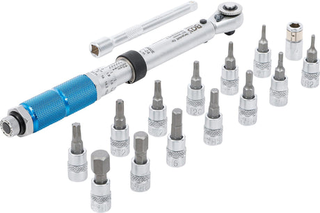 TORQUE WRENCH SET | 6.3 MM (1/4") | 3 - 24 NM | 16 PCS. (72088)