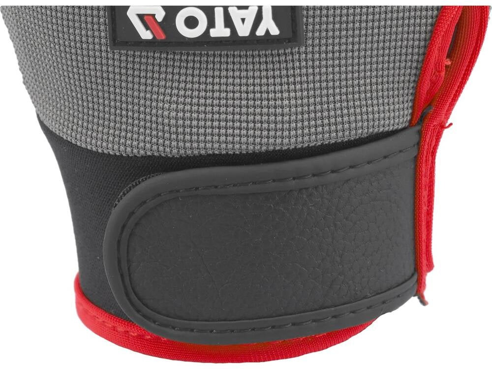 GLOVES WITH SILICONE DOTS S. 10 (YT-74666)