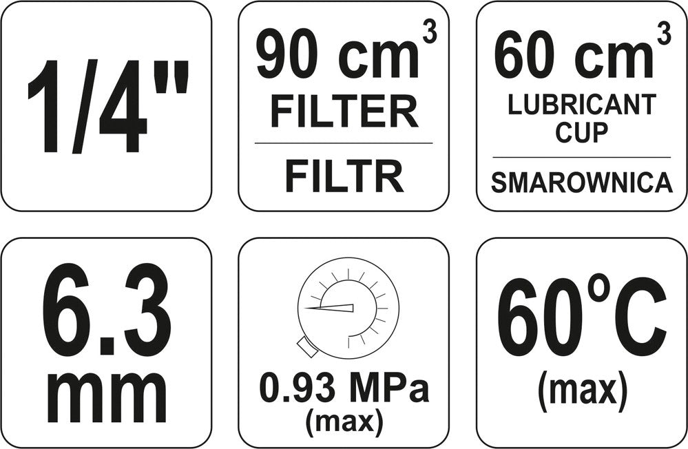 AIR REGULATOR W/LUBRICATIOR,GAUGE&FILTER (YT-2385)