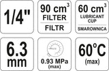 AIR REGULATOR W/LUBRICATIOR,GAUGE&FILTER (YT-2385)